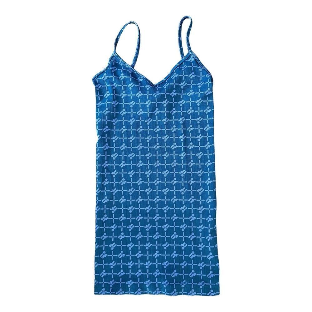 iets frans... Womens Bubba Mini Dress Blue Print Bodycon Mini Sleeveless S